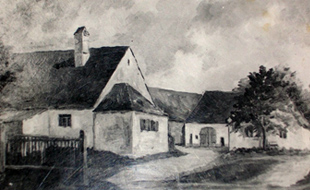 Der Sauschneiderhof in einem Gem&auml;lde